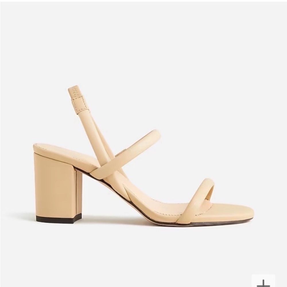JCREW Cream/Tan Lucie Block Heel Sandals 7.5. Worn once with box